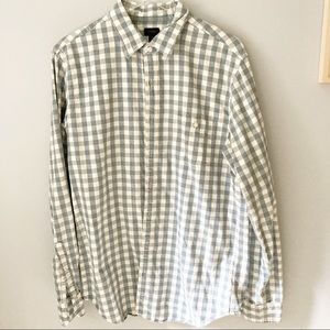 J Crew Men’s shirt gingham L Tall